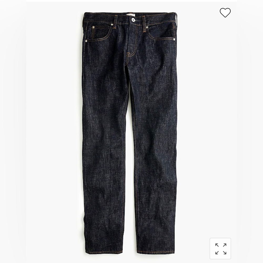 Wallace & Barnes Slim-fit rigid jean in Japanese selvedge denim New